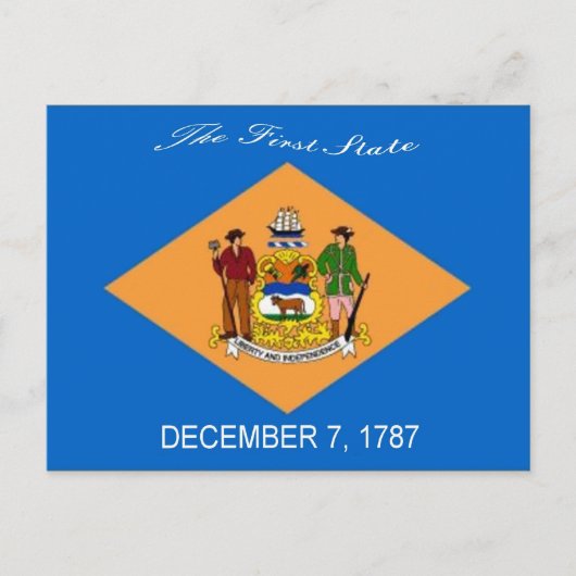 Briefkaart delaware vlag (Voorkant)