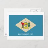 Briefkaart delaware vlag (Voorkant / Achterkant)