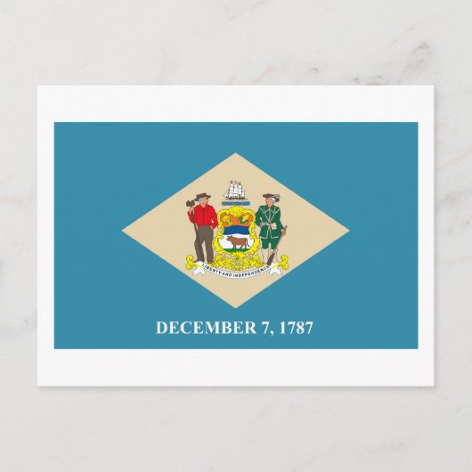 Briefkaart delaware vlag (Voorkant)