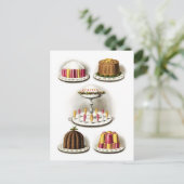 Briefkaart  desserts en gebak (Staand voorkant)