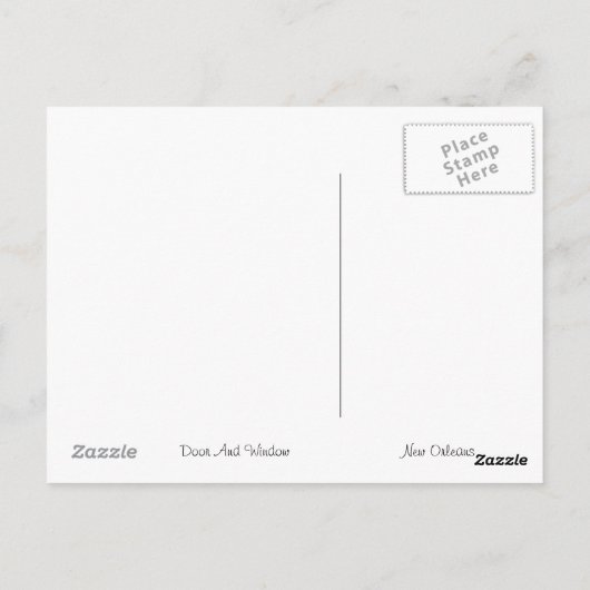 Briefkaart deur en venster (Achterkant)