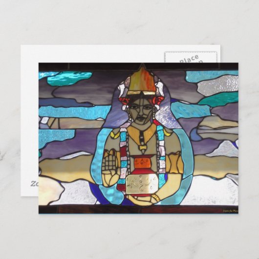 Briefkaart Dhanvantari (Voorkant / Achterkant)