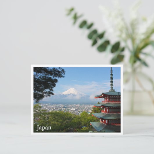 Briefkaart die Japan afreist (Staand voorkant)