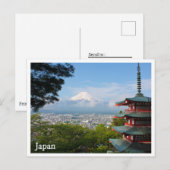 Briefkaart die Japan afreist (Voorkant / Achterkant)