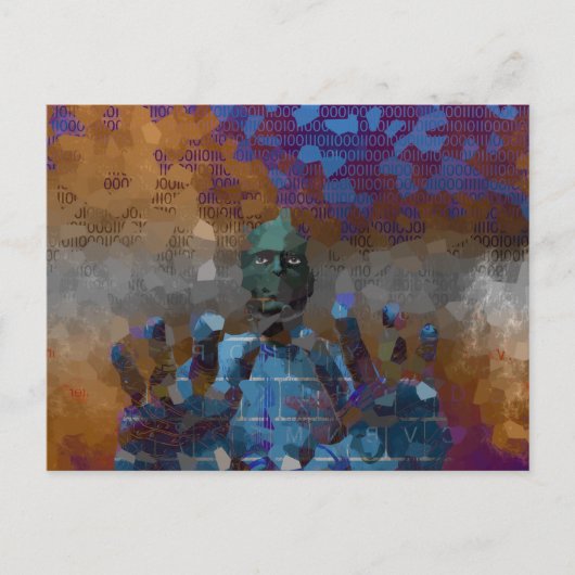 Briefkaart Digitale Chaos (Voorkant)