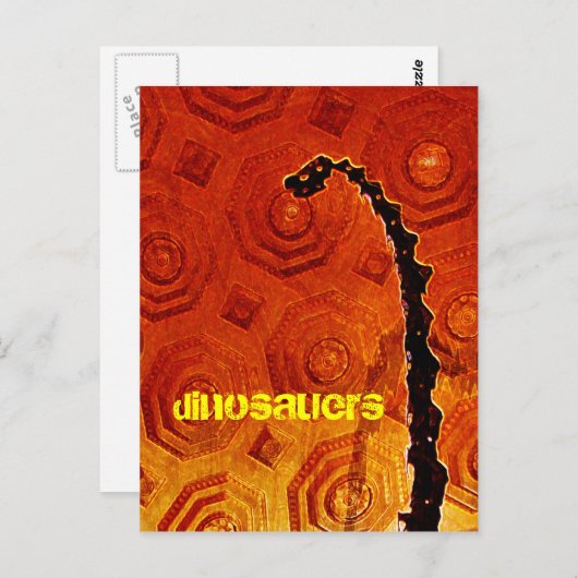 briefkaart dinosauriërs (Voorkant / Achterkant)