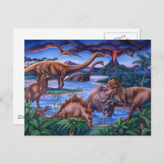 Briefkaart Dinosaurs (Voorkant / Achterkant)