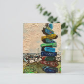 briefkaart "Direction Marker on Kelley's Island" (Staand voorkant)