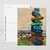 briefkaart "Direction Marker on Kelley's Island" (Voorkant / Achterkant)