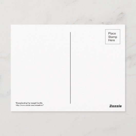briefkaart "Disneylanding" (Achterkant)