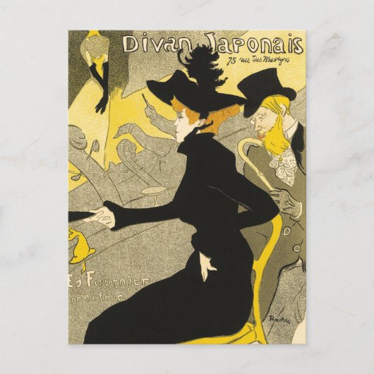Briefkaart: Divan Japonais door Toulouse-Lautrec Briefkaart (Voorkant)