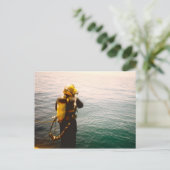 briefkaart "Diver Splash" (Staand voorkant)