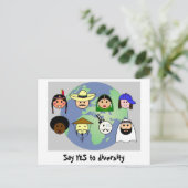 briefkaart "Diversiteit" (Staand voorkant)