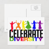 Briefkaart Diversiteit vieren (Voorkant / Achterkant)