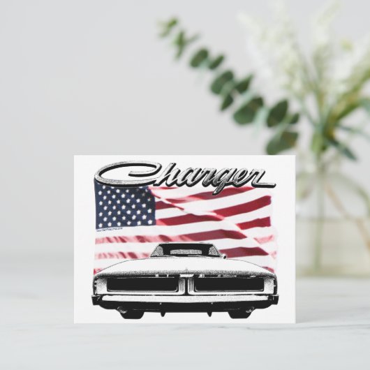 Briefkaart Dodge-lader (Staand voorkant)