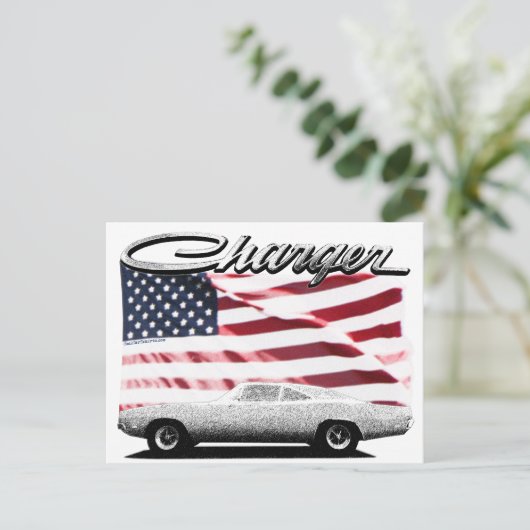 Briefkaart Dodge-lader (Staand voorkant)