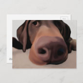 Briefkaart Dog Big Nose (Voorkant / Achterkant)