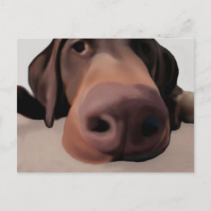 Briefkaart Dog Big Nose