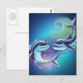 Briefkaart dolfijn (Voorkant / Achterkant)