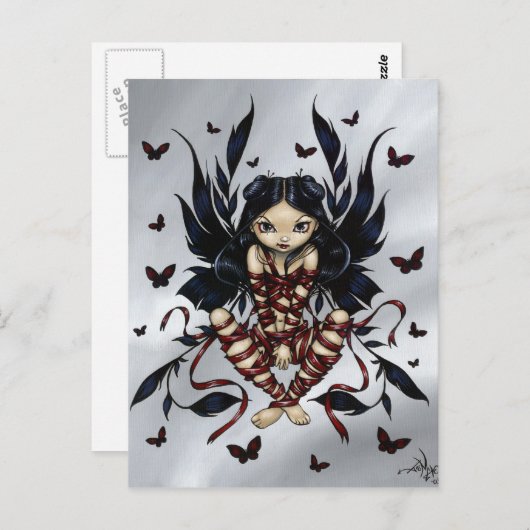 briefkaart "Donkere lintje" (Voorkant / Achterkant)