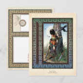 briefkaart "Dood van Cuchulainn" (Voorkant / Achterkant)