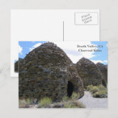 Briefkaart doodvallei/houtskool Kilns. (Voorkant / Achterkant)