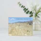 Briefkaart doodvalvallei/Zabriskie Point (Staand voorkant)