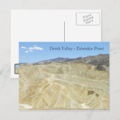 Briefkaart doodvalvallei/Zabriskie Point (Voorkant / Achterkant)