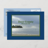 BRIEFKAART, DOOR COUNTY, WISCONSIN/SHIMMERY SILVER BRIEFKAART (Voorkant / Achterkant)