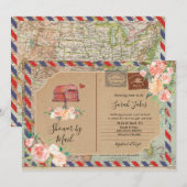  Briefkaart Douche per mail Baby shower (Voorkant / Achterkant)