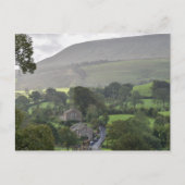 Briefkaart Downham Village and Pendle Hill (Voorkant)