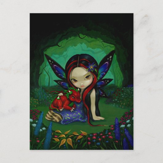 briefkaart "Dragonling Garden I" (Voorkant)