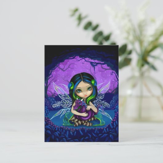 briefkaart "Dragonling Garden II" (Staand voorkant)