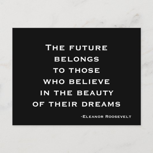 Briefkaart Dream, geloof, Motivatie Briefkaart (Voorkant)