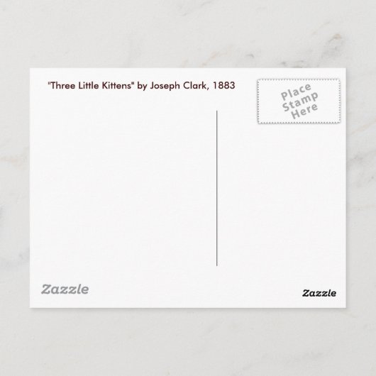 Briefkaart: Drie kleine Kittens Briefkaart (Achterkant)