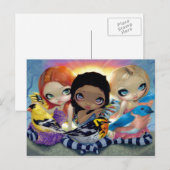 briefkaart "Drie kleine vogels" (Voorkant / Achterkant)