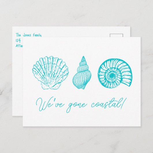 Briefkaart Drie Shell-adreswijziging (Voorkant / Achterkant)