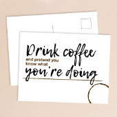briefkaart "Drink koffie"