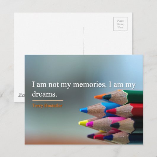 Briefkaart - Dromen & Herinneringen Inspirerend Qu (Voorkant / Achterkant)