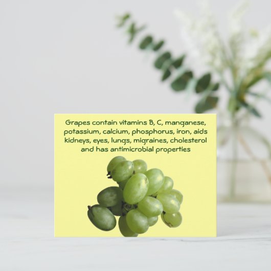 Briefkaart druiven (Staand voorkant)