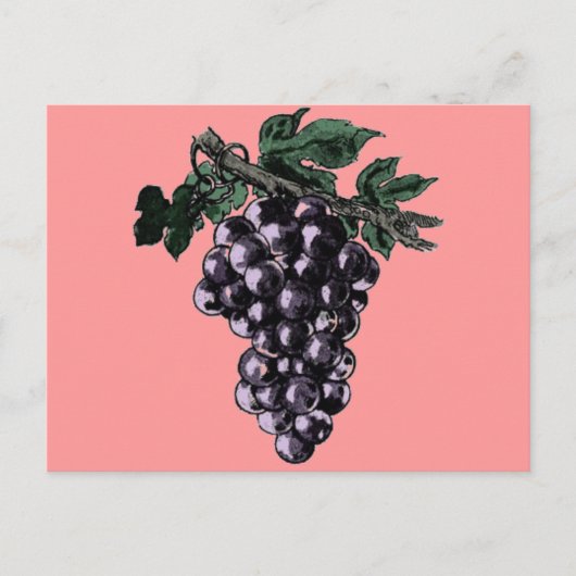 Briefkaart druiven van druiven (Voorkant)