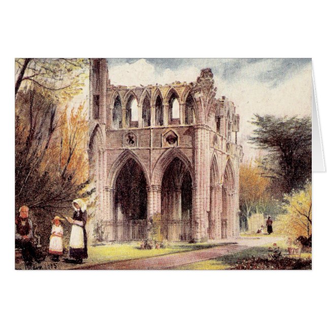  Briefkaart Dryburgh Abbey, Schotland (Voorkant Horizontaal)