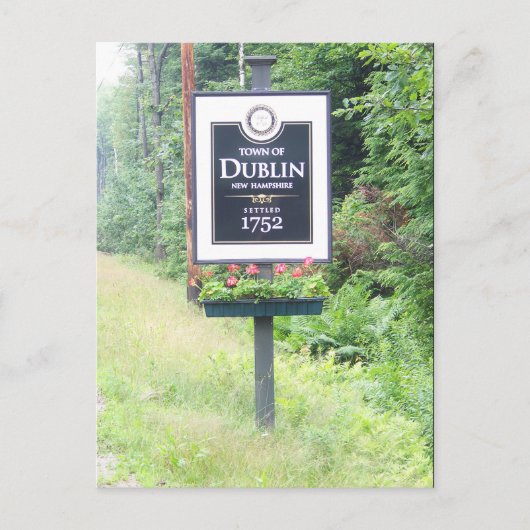 Briefkaart Dublin, New Hampshire (Voorkant)