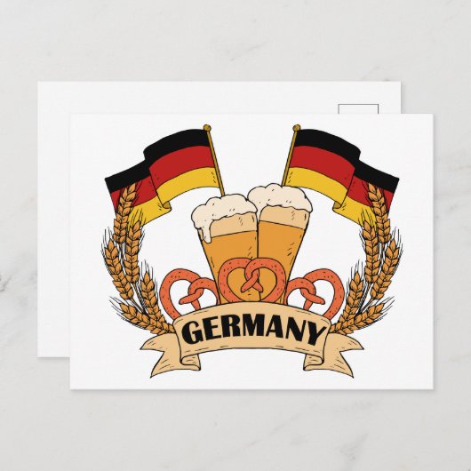 Briefkaart Duitse bier (Voorkant / Achterkant)