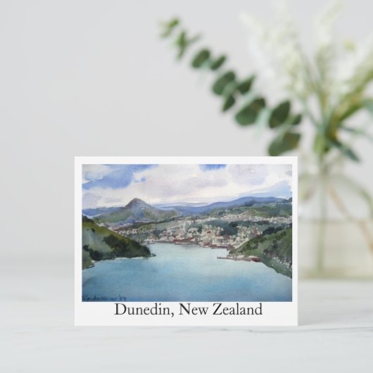 Briefkaart Dunedin, Nieuw-Zeeland (Staand voorkant)