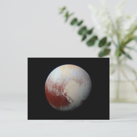 Briefkaart Dwarf Planet Pluto door NASA New Horizo (Staand voorkant)