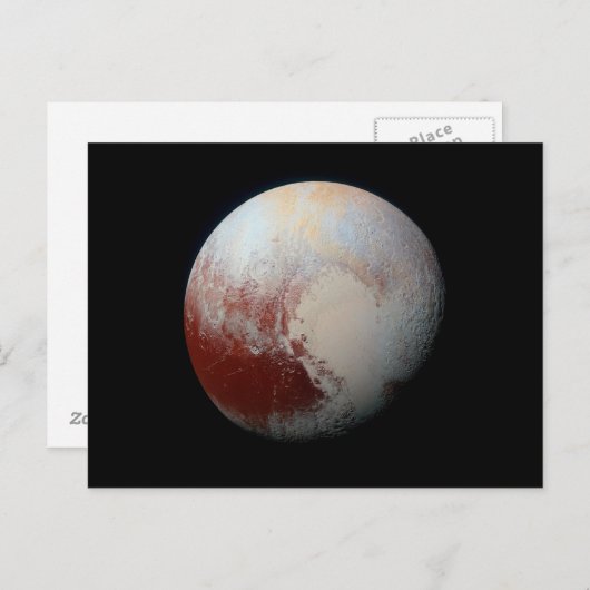 Briefkaart Dwarf Planet Pluto door NASA New Horizo (Voorkant / Achterkant)