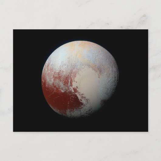 Briefkaart Dwarf Planet Pluto door NASA New Horizo (Voorkant)