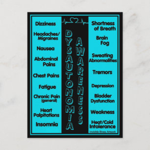 BRIEFKAART... DYSAUTONOMIE - Symptomen Briefkaart