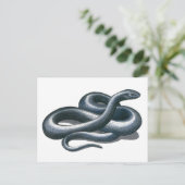 Briefkaart Eastern Indigo Snake (Staand voorkant)